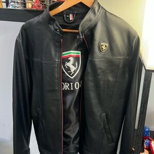 Faux leather black jacket